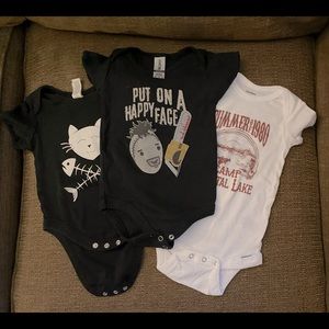 Horror Baby Onesies Leatherface Friday the 13th